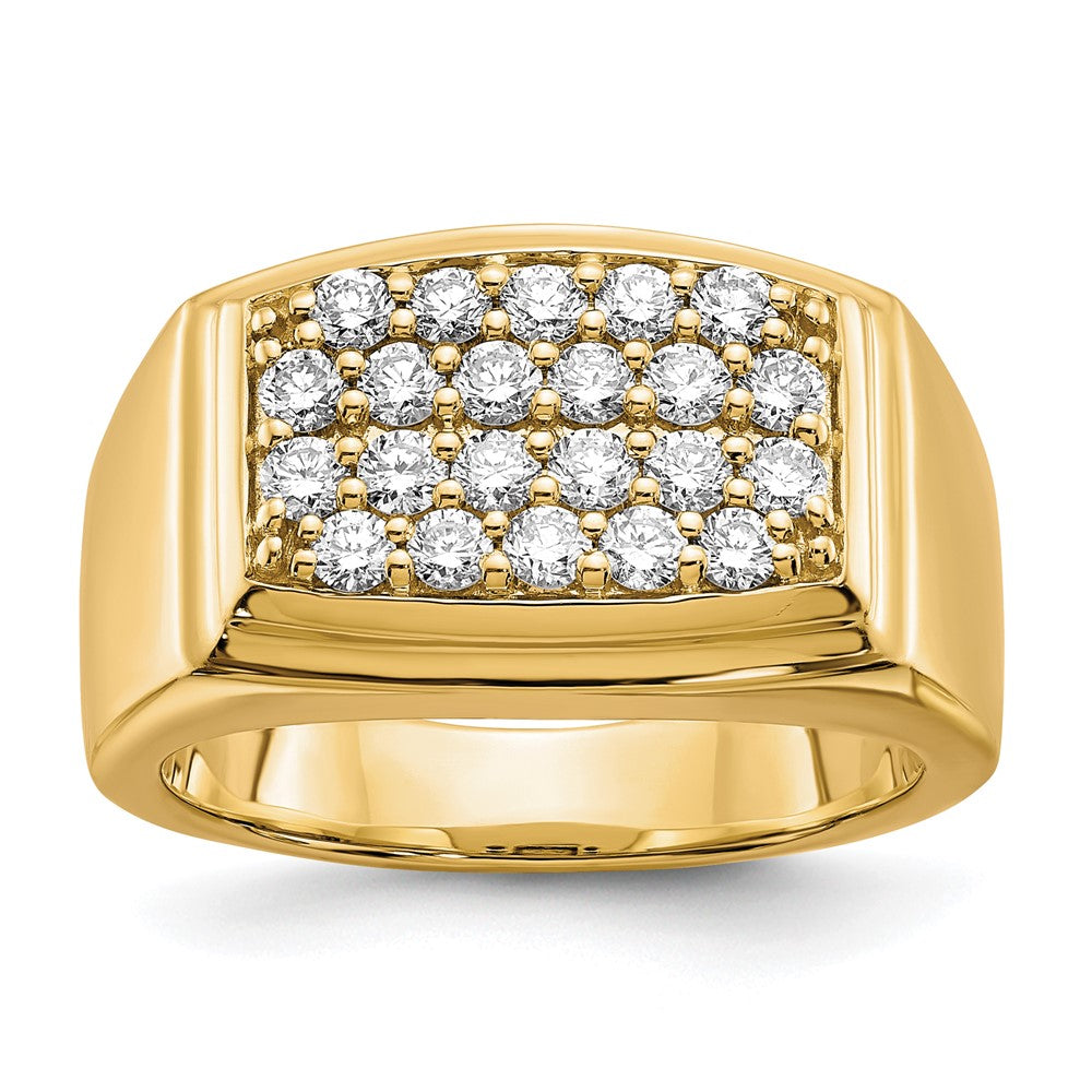 10k 1 ct Lab Grown Diamond VS/SI+ G+ Cluster Men's Ring