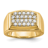 10k 1 ct Lab Grown Diamond VS/SI+ G+ Cluster Men's Ring