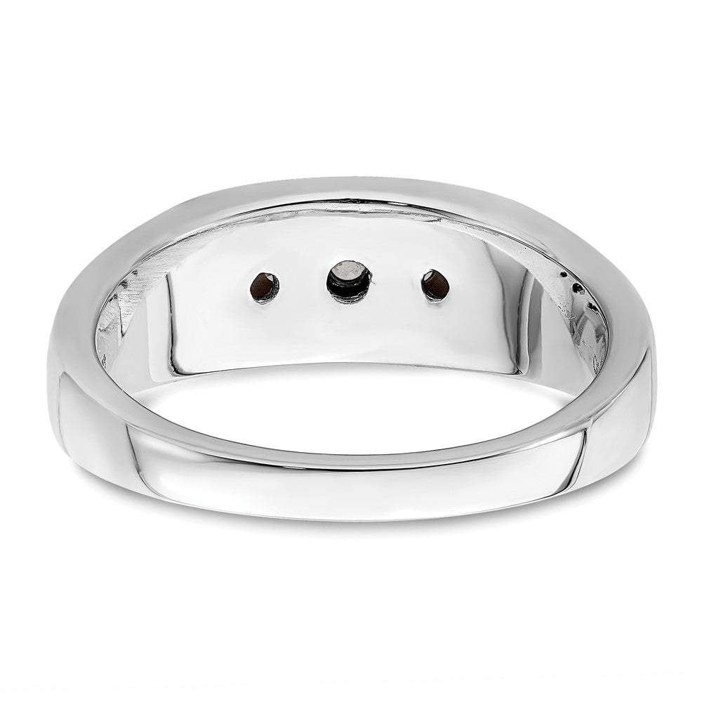 14k White Gold 1/3 ct Lab Grown Dia VS/SI+ G+ 5 Stone Complete Men's Ring
