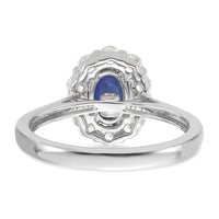 10kw 5/8 ct Lab Grown Dia VS/SI+ G+ & Cr Sapphire Comp Halo Ring