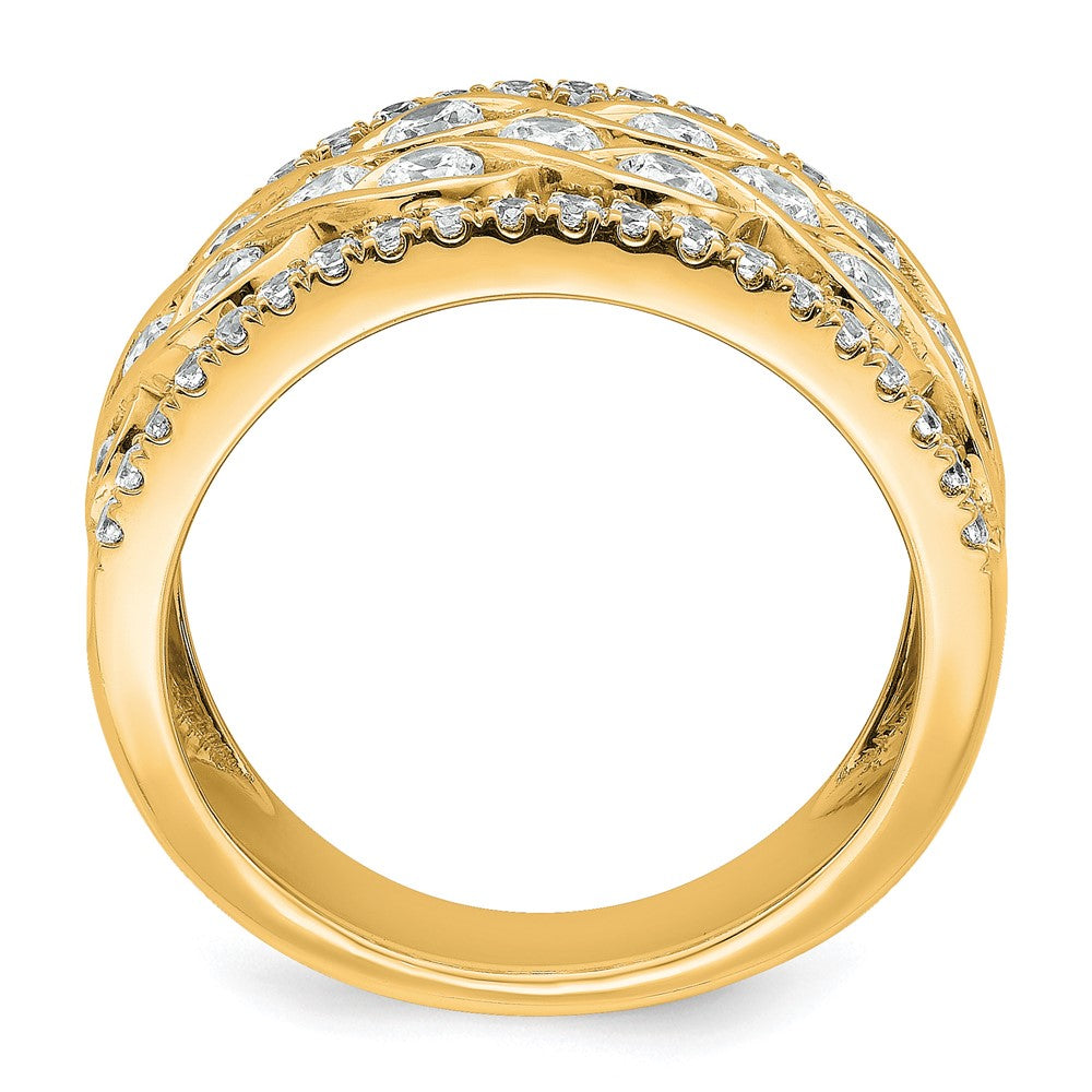 14k 1 1/4ct Lab Grown Diamond VS+ F+ Comp Fashion Band