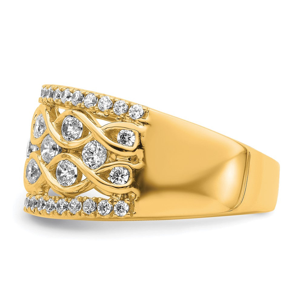 14k 1 1/4ct Lab Grown Diamond VS+ F+ Comp Fashion Band