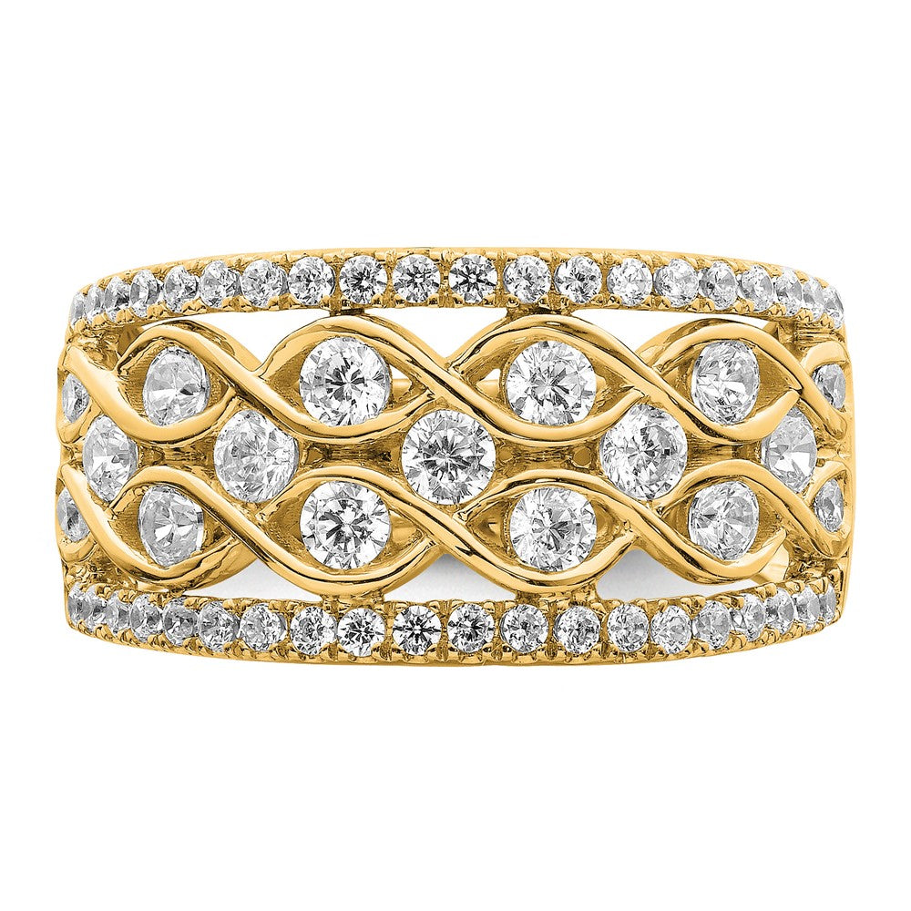 14k 1 1/4ct Lab Grown Diamond VS+ F+ Comp Fashion Band