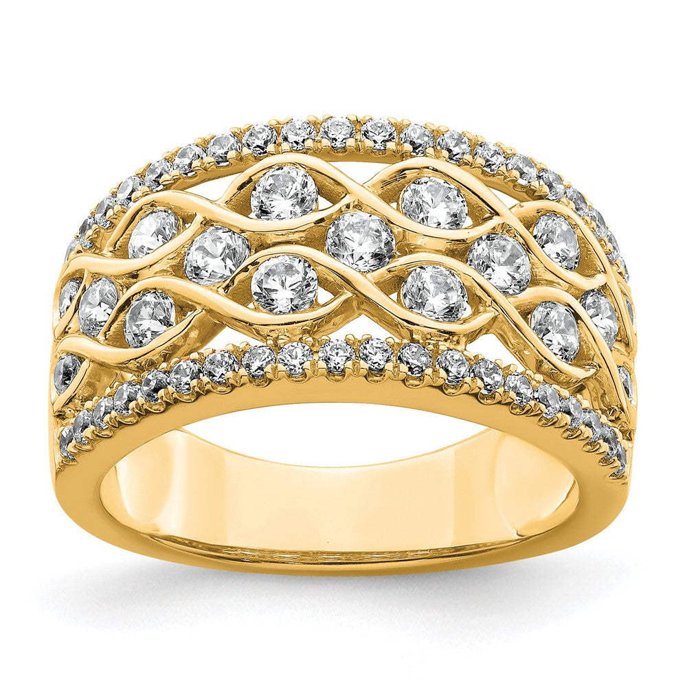 14k 1 1/4ct Lab Grown Diamond VS+ F+ Comp Fashion Band