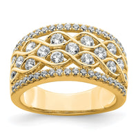 14k 1 1/4ct Lab Grown Diamond VS+ F+ Comp Fashion Band