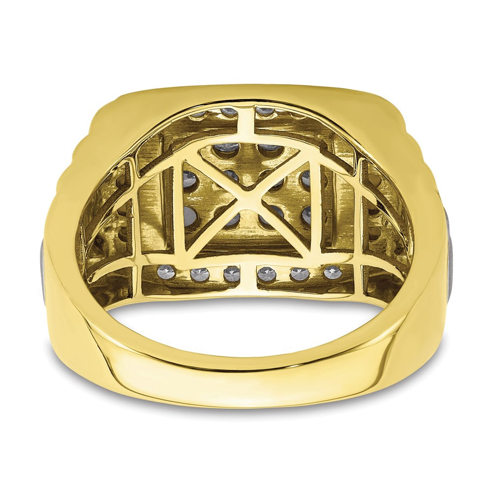 10k Two-Tone 1 3/8 ct Lab Grown Diamond VS/SI+ G+ Men's Ring