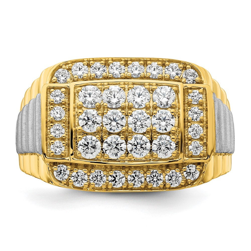 14k Two-Tone 1 3/8 ct Lab Grown Diamond VS/SI+ G+ Men's Ring