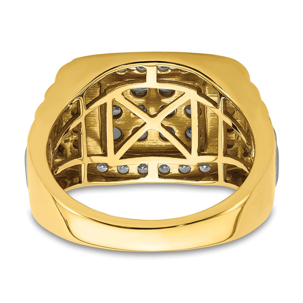 14k Two-Tone 1 3/8 ct Lab Grown Diamond VS/SI+ G+ Men's Ring
