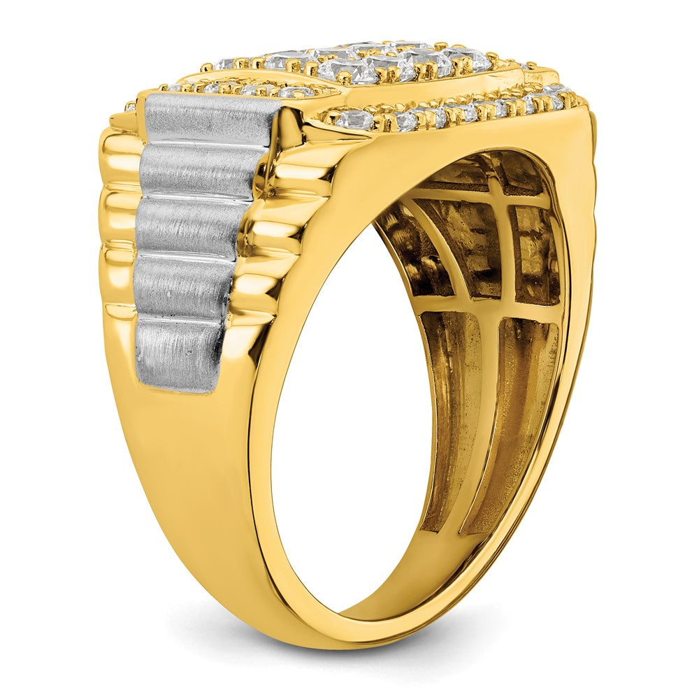 14k Two-Tone 1 3/8 ct Lab Grown Diamond VS/SI+ G+ Men's Ring