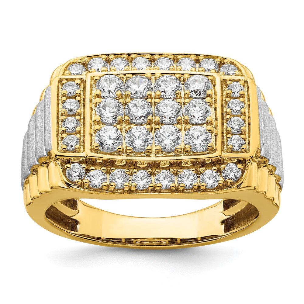 14k Two-Tone 1 3/8 ct Lab Grown Diamond VS/SI+ G+ Men's Ring