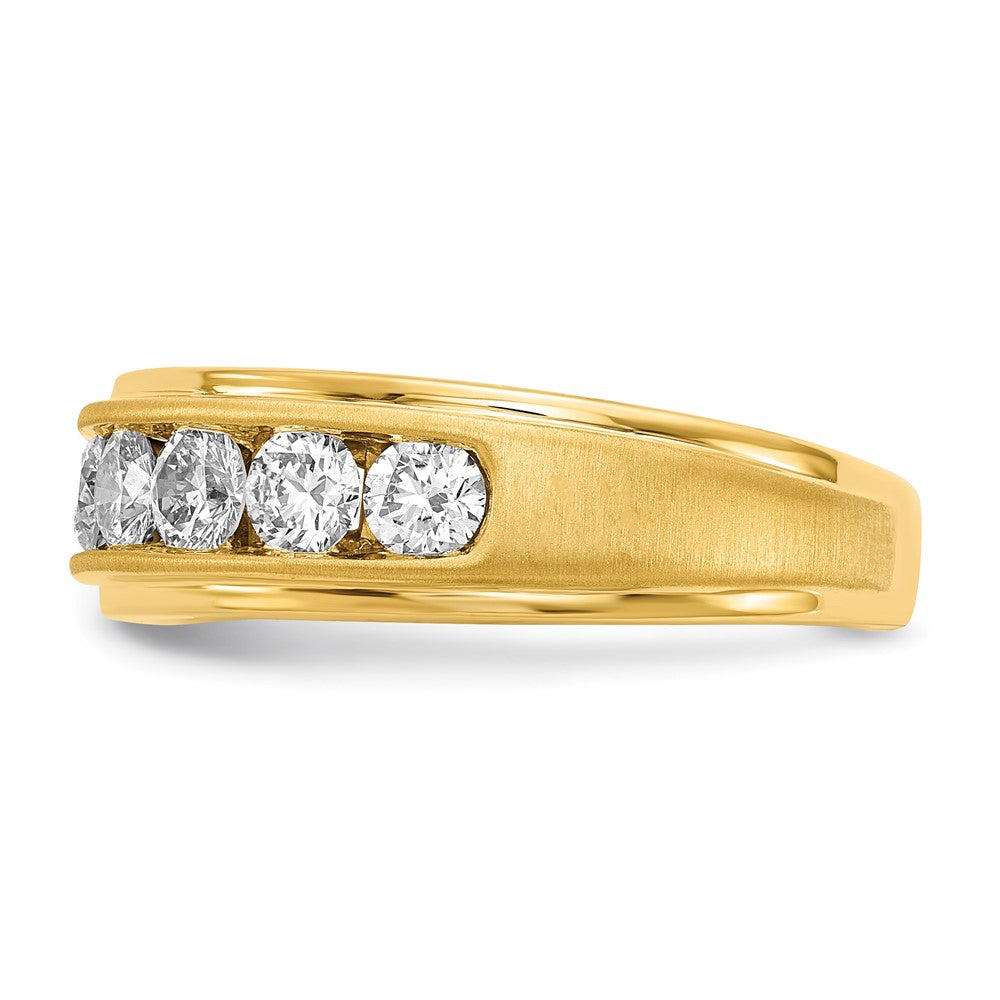 10k 1 1/2 ct Lab Grown Diamond VS/SI+ G+ 7 Stone Complete Men's Ring