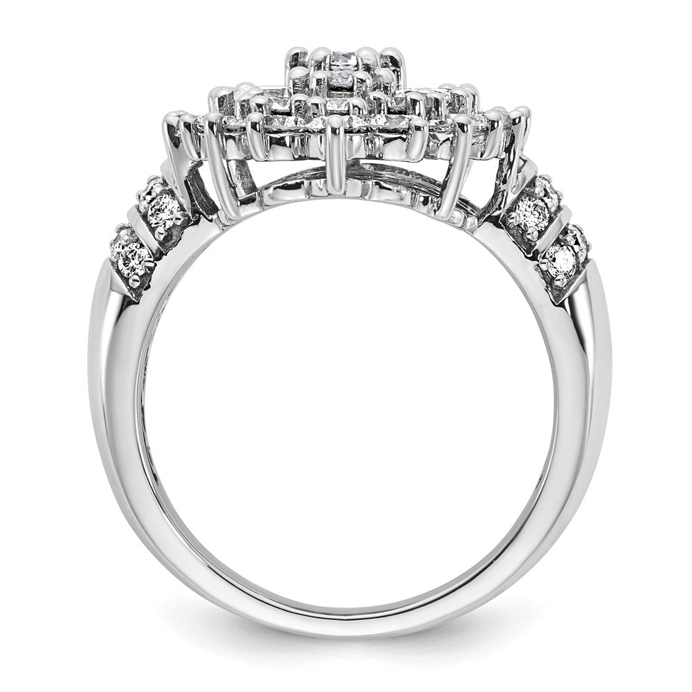 14kw 2 5/8ct Lab Grown Dia VS/SI+ G+ Comp Cluster Fashion Ring