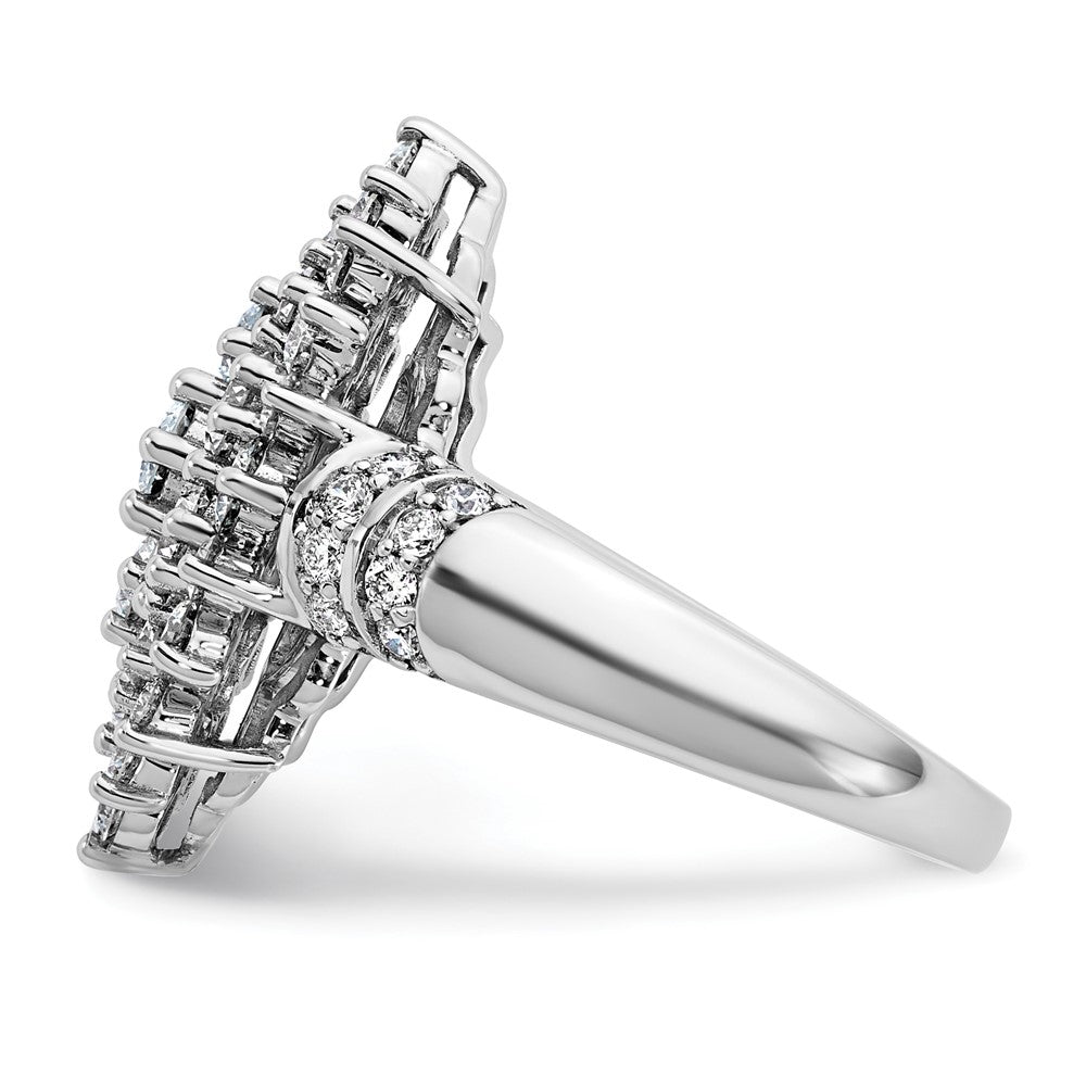 14kw 2 5/8ct Lab Grown Dia VS/SI+ G+ Comp Cluster Fashion Ring