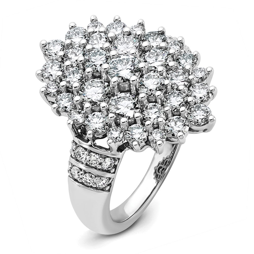 14kw 2 5/8ct Lab Grown Dia VS/SI+ G+ Comp Cluster Fashion Ring