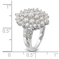 14kw 2 5/8ct Lab Grown Dia VS/SI+ G+ Comp Cluster Fashion Ring