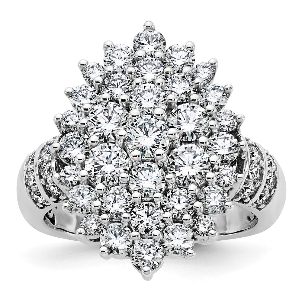14kw 2 5/8ct Lab Grown Dia VS/SI+ G+ Comp Cluster Fashion Ring