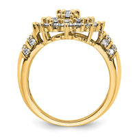 14k 2 5/8ct Lab Grown Diamond VS/SI+ G+ Comp Cluster Fashion Ring