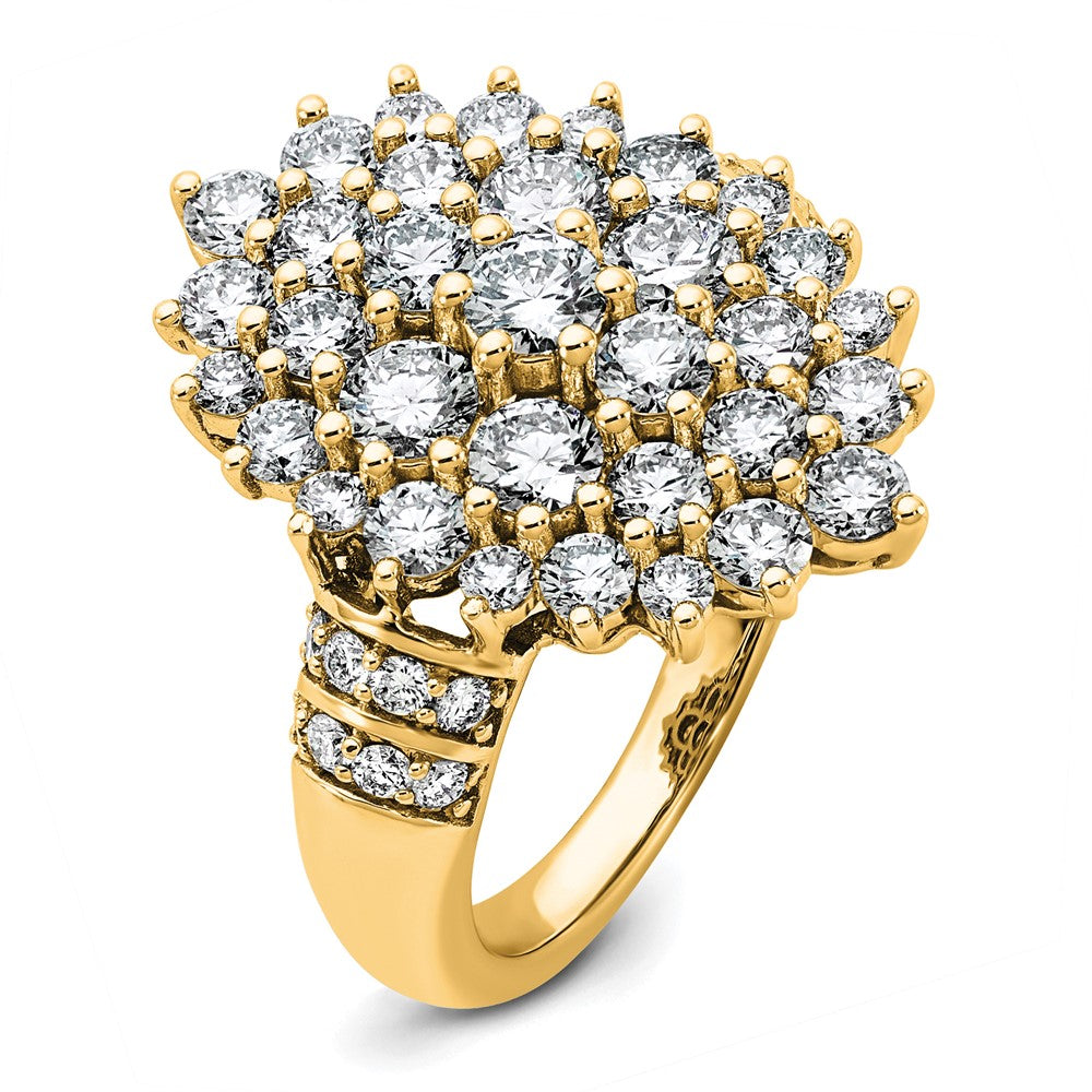 14k 2 5/8ct Lab Grown Diamond VS/SI+ G+ Comp Cluster Fashion Ring