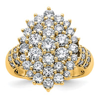 14k 2 5/8ct Lab Grown Diamond VS/SI+ G+ Comp Cluster Fashion Ring