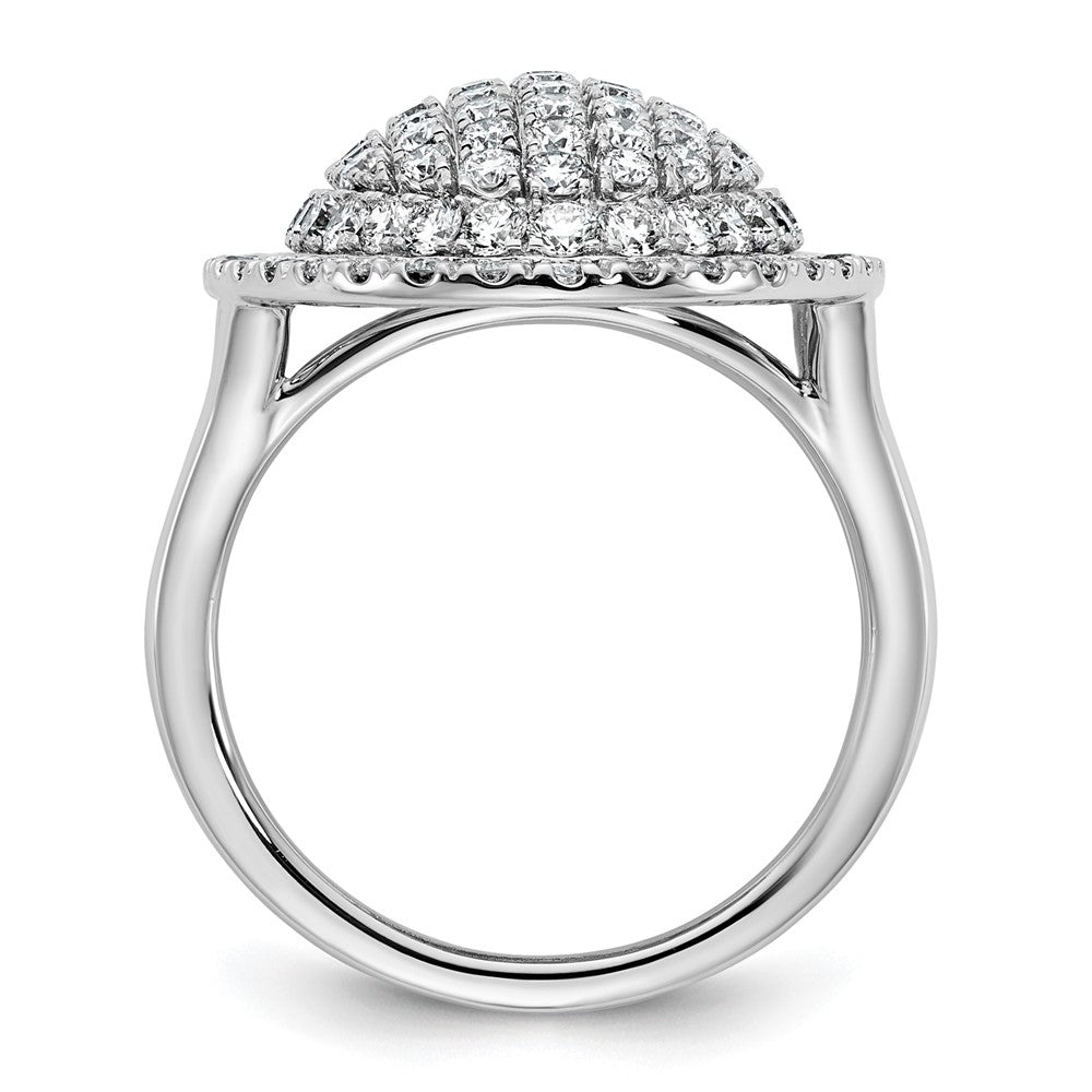 14k White Gold 2 1/4ct Lab Grown Diamond VS/SI+ G+ Comp Fashion Ring