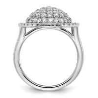 14k White Gold 2 1/4ct Lab Grown Diamond VS/SI+ G+ Comp Fashion Ring