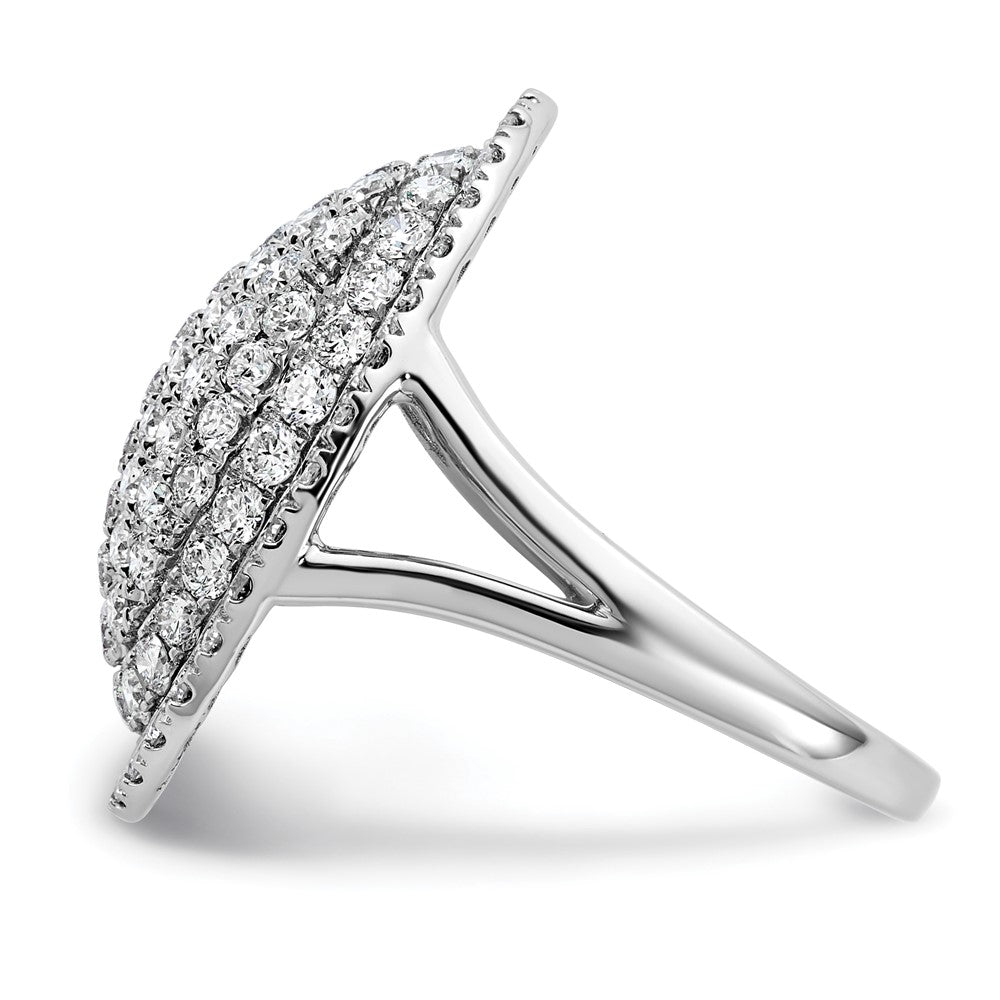 14k White Gold 2 1/4ct Lab Grown Diamond VS/SI+ G+ Comp Fashion Ring