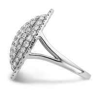 14k White Gold 2 1/4ct Lab Grown Diamond VS/SI+ G+ Comp Fashion Ring