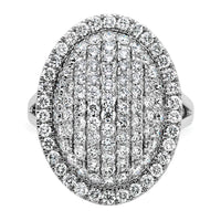 14k White Gold 2 1/4ct Lab Grown Diamond VS/SI+ G+ Comp Fashion Ring