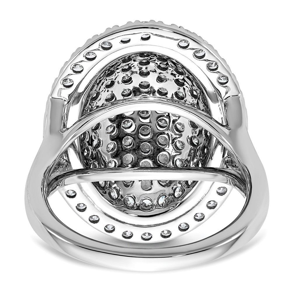 14k White Gold 2 1/4ct Lab Grown Diamond VS/SI+ G+ Comp Fashion Ring