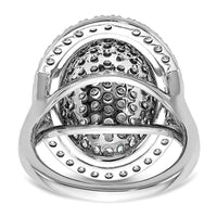 14k White Gold 2 1/4ct Lab Grown Diamond VS/SI+ G+ Comp Fashion Ring