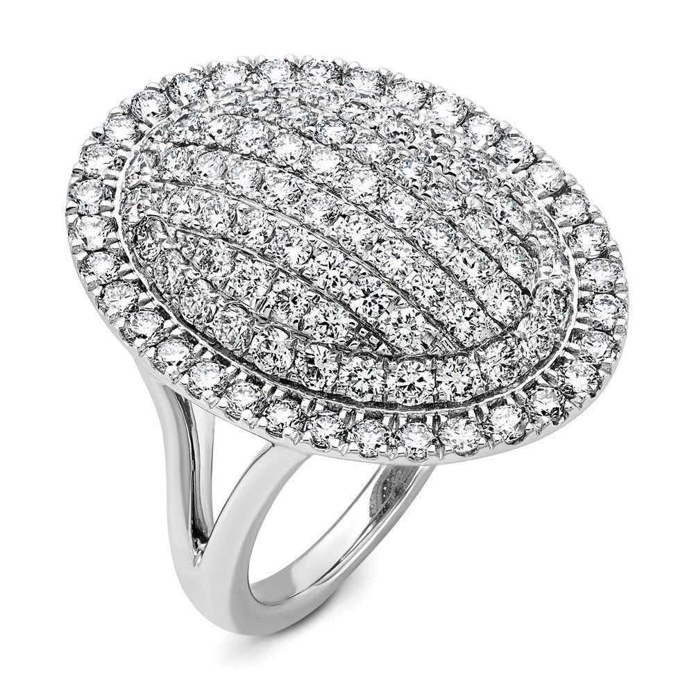 14k White Gold 2 1/4ct Lab Grown Diamond VS/SI+ G+ Comp Fashion Ring