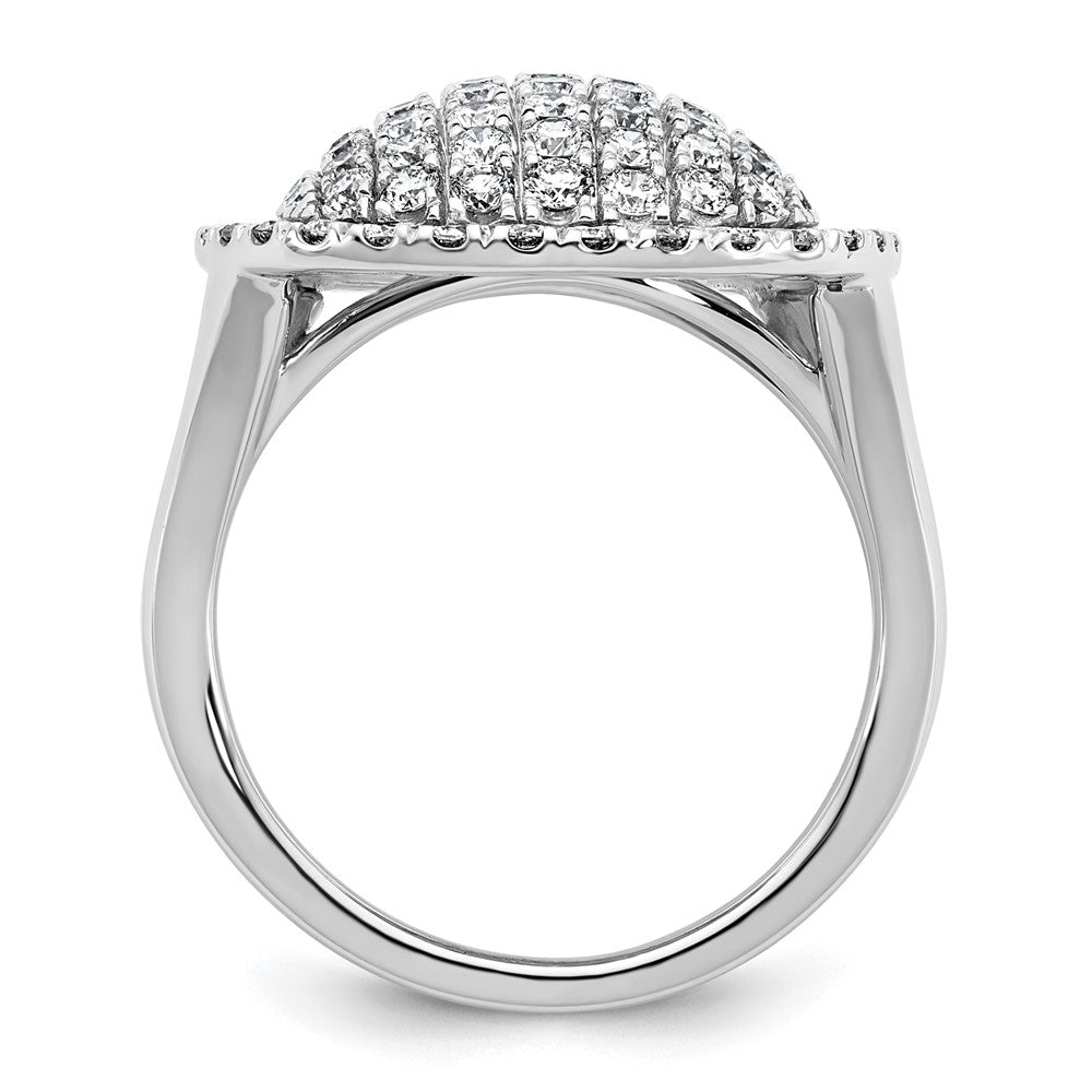 14k White Gold 2ct Lab Grown Diamond VS/SI+ G+ Comp Fashion Ring