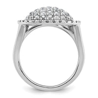 14k White Gold 2ct Lab Grown Diamond VS/SI+ G+ Comp Fashion Ring