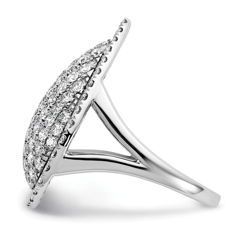 14k White Gold 2ct Lab Grown Diamond VS/SI+ G+ Comp Fashion Ring