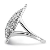 14k White Gold 2ct Lab Grown Diamond VS/SI+ G+ Comp Fashion Ring