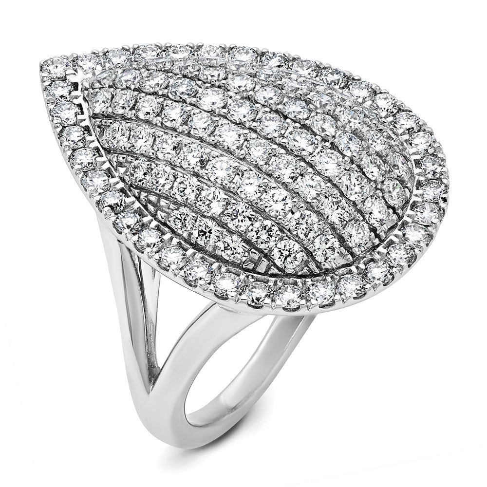 14k White Gold 2ct Lab Grown Diamond VS/SI+ G+ Comp Fashion Ring