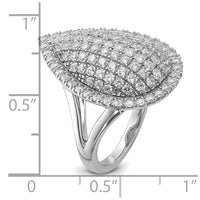 14k White Gold 2ct Lab Grown Diamond VS/SI+ G+ Comp Fashion Ring