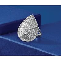 14k White Gold 2ct Lab Grown Diamond VS/SI+ G+ Comp Fashion Ring