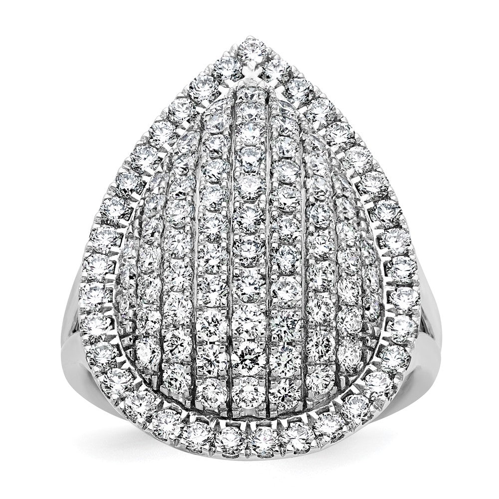 14k White Gold 2ct Lab Grown Diamond VS/SI+ G+ Comp Fashion Ring