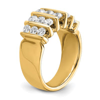 14k 1 1/2ct Lab Grown Diamond VS/SI+ G+ Complete Fashion Band