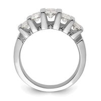 14k White Gold 2ct Lab Grown Diamond VS/SI+ G+ Complete Fashion Band