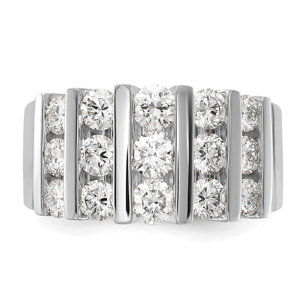 14k White Gold 2ct Lab Grown Diamond VS/SI+ G+ Complete Fashion Band