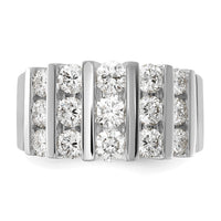 14k White Gold 2ct Lab Grown Diamond VS/SI+ G+ Complete Fashion Band