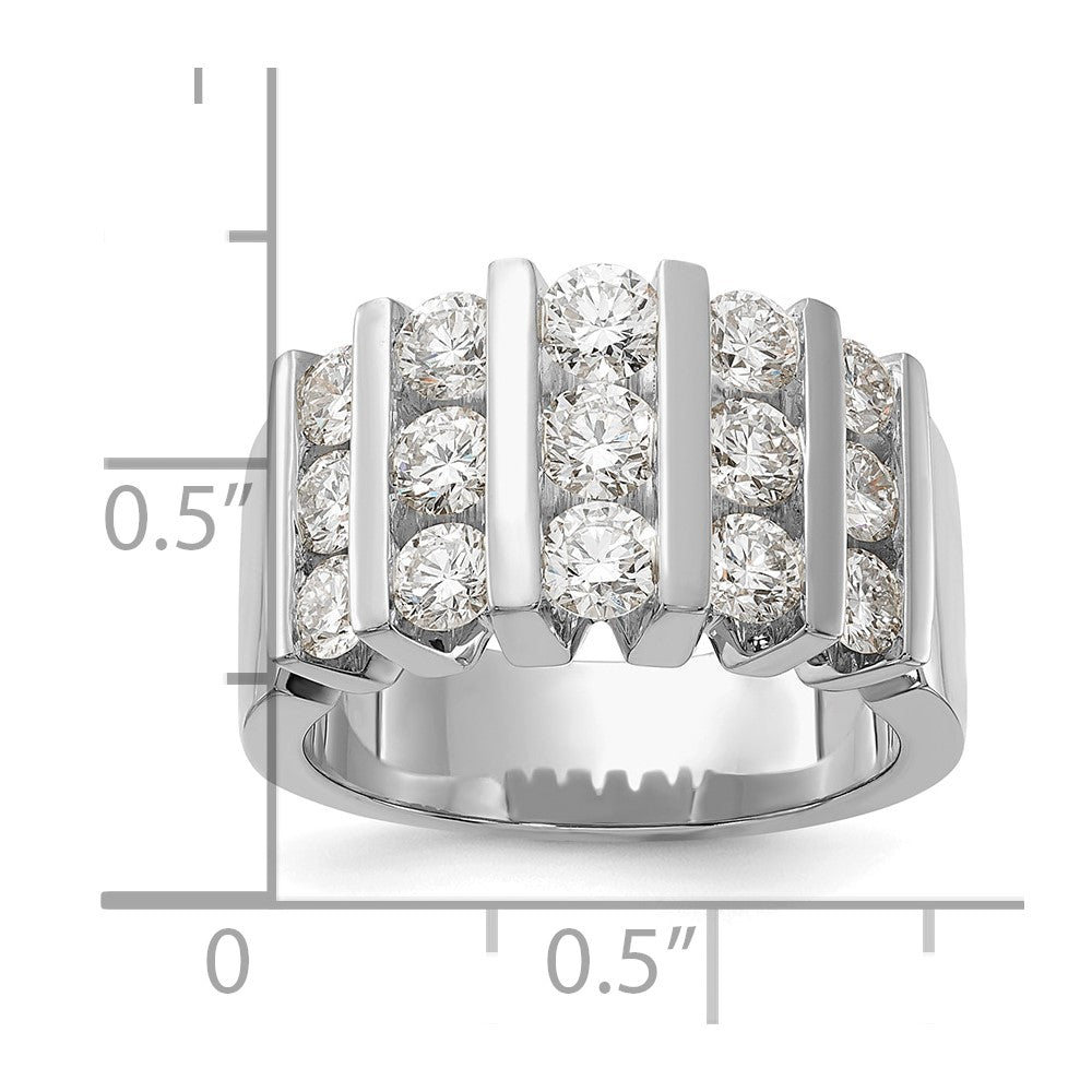 14k White Gold 2ct Lab Grown Diamond VS/SI+ G+ Complete Fashion Band