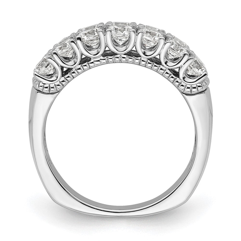 14k White Gold 1 5/8 ct Lab Grown Diamond VS/SI+ G+ Comp Double Row Band