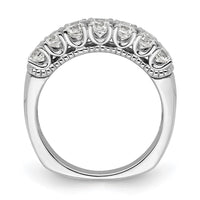 14k White Gold 1 5/8 ct Lab Grown Diamond VS/SI+ G+ Comp Double Row Band