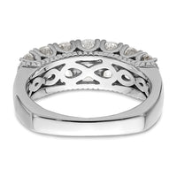 14k White Gold 1 5/8 ct Lab Grown Diamond VS/SI+ G+ Comp Double Row Band
