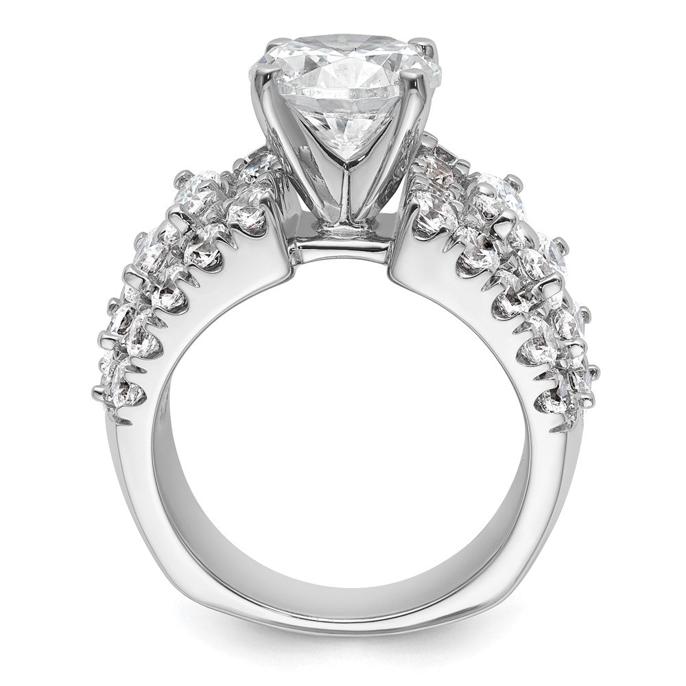 14kw 6 3/8ct Cert Lab Grown Diamond VS/SI+ G+ Round Comp Eng Ring