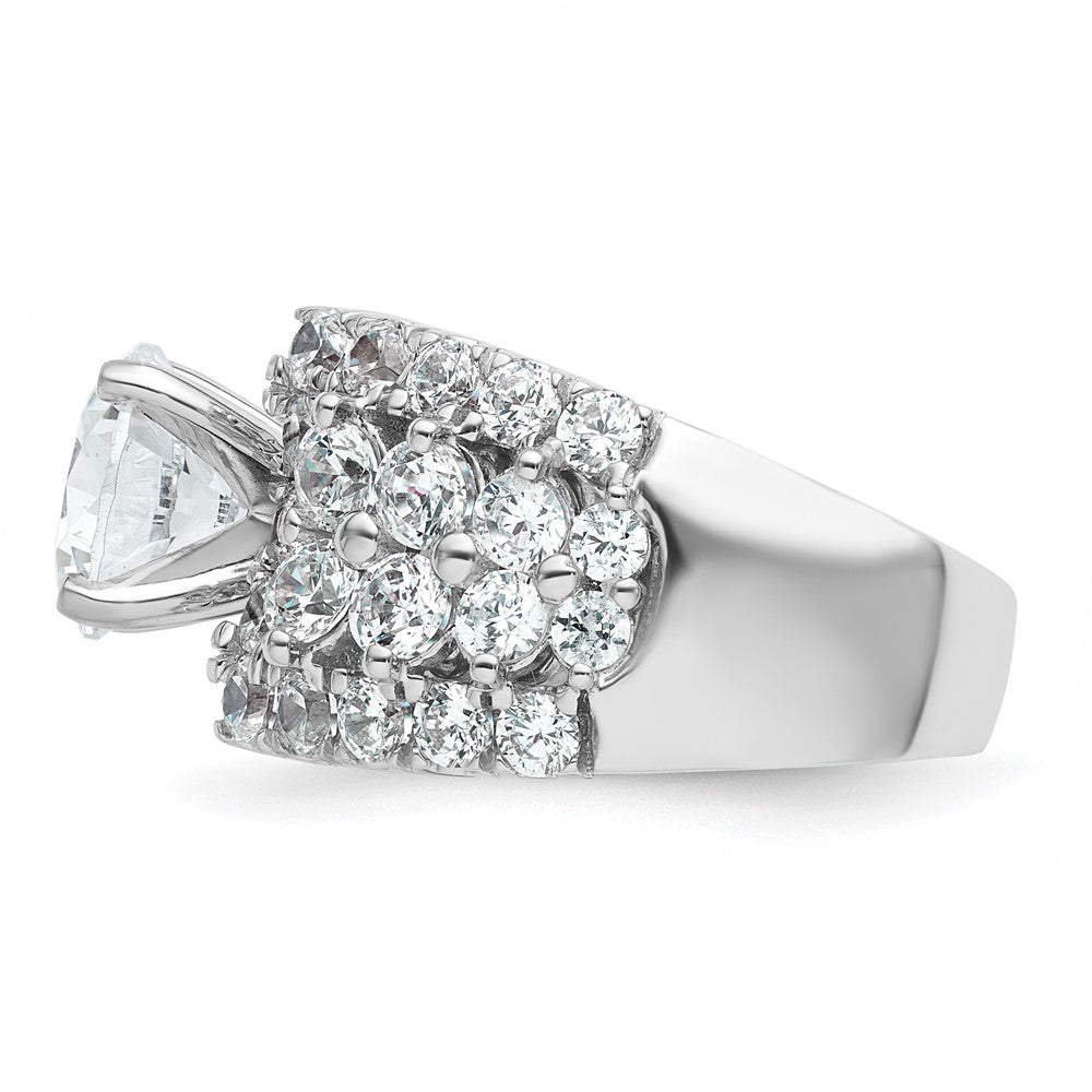 14kw 6 3/8ct Cert Lab Grown Diamond VS/SI+ G+ Round Comp Eng Ring