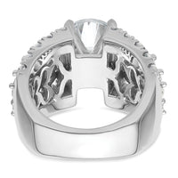 14kw 6 3/8ct Cert Lab Grown Diamond VS/SI+ G+ Round Comp Eng Ring